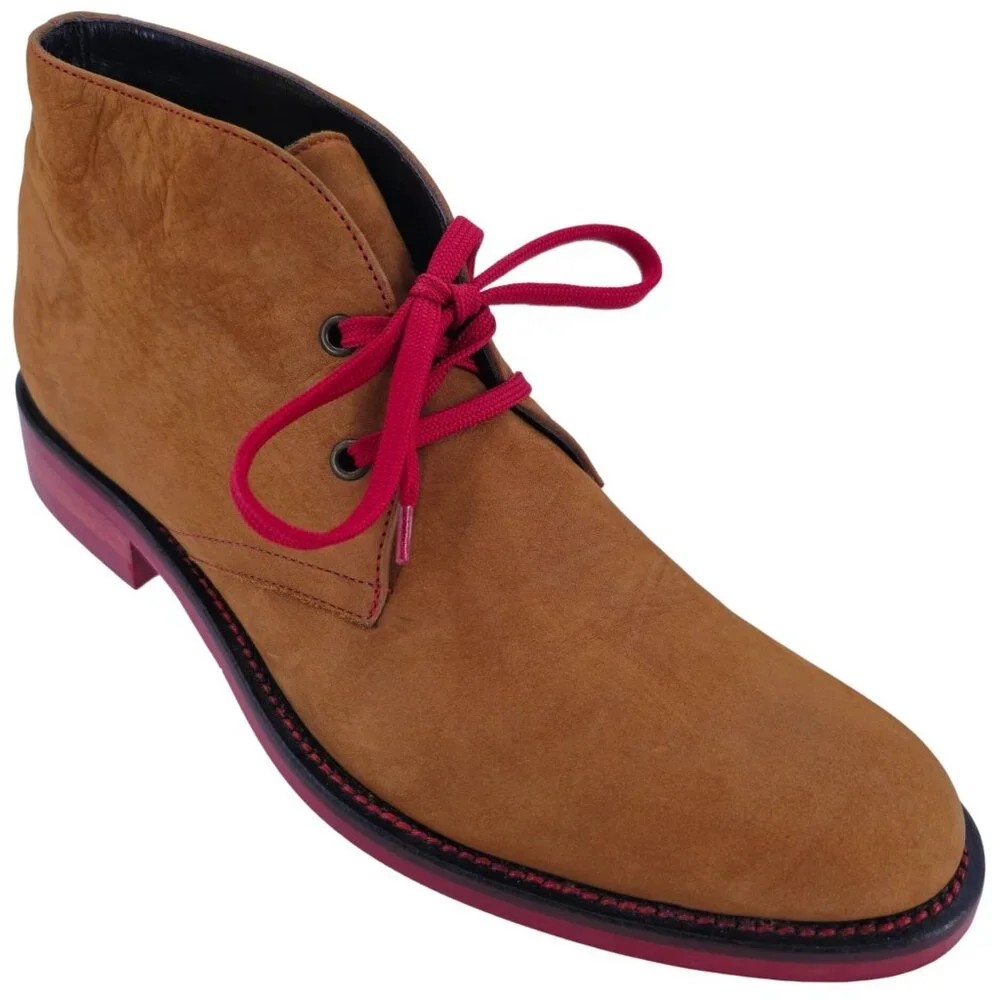 Donald J. Pliner Italy Brown Suede Chukka Boots Mens size 8.5 Dress Casual Shoes